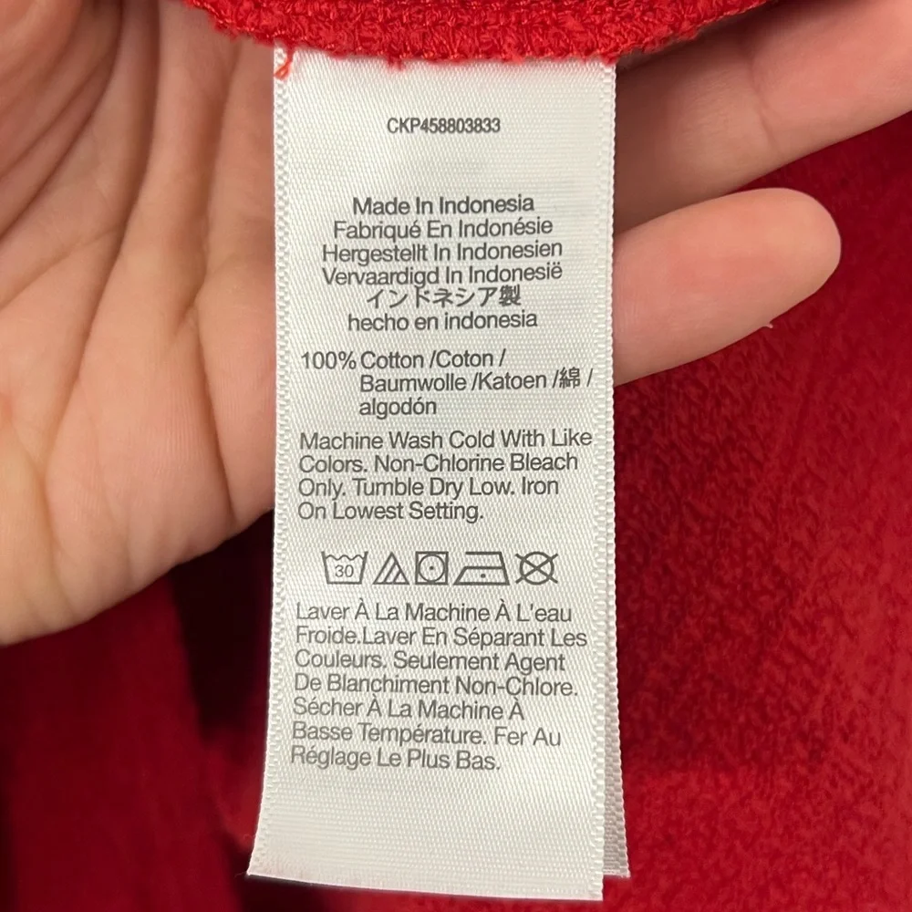Madewell Red Dot Puff Sleeve Textured Blouse - Picture 6 of 6